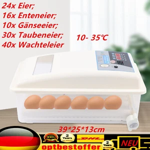 24 Eier Inkubator Brutautomat Incubator Brutapparat Vollautomatisch Brutmaschine - Bild 1 von 17