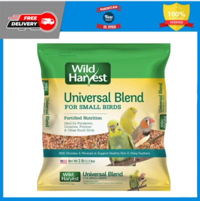 Wild Harvest Universal Blend For Small Birds 3 Pounds, Foritified Nutrition