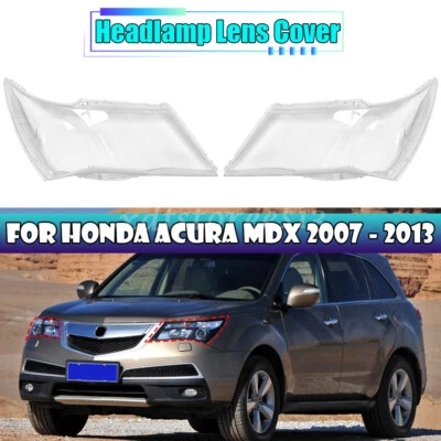 Pair Headlight Headlamp Lens Shell Cover Replacement For Honda Acura MDX 2007-13 Foto 1 de 4