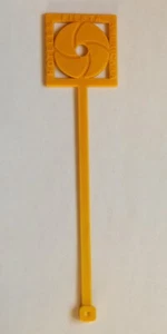 MEXICO, FIESTA AMERICANA HOTELS LOGO Vintage YELLOW SWIZZLE STIR STICK - Picture 1 of 3