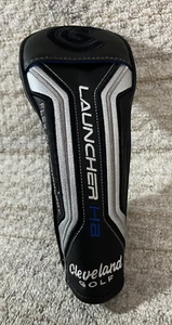 Cleveland Launcher HB 3W Fairway Legno Golf Copricapo Nero Argento Ottimo - Foto 1 di 9