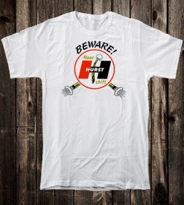 Hot Rod Tee T Shirt Retro Art Speed Shop Garage Hurst Floor Shift BEWARE - Picture 1 of 7