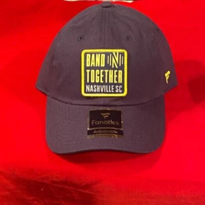 Band N Together - Nashville SC - Fanatics 可调黑帽子 - 全新带标签 - MLS 足球 — 第 1/2 张图片
