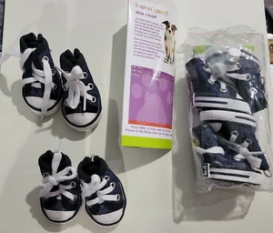 Scarpe da cane Lookin Good Sparkle Canvas Sneaker Sparkle Denim taglia XS LOTTO DI 2 set - Foto 1 di 4