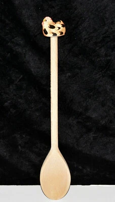 Cerámica Alexander * CUCHARA DE MADERA, POLLO * Reino Unido, SIN USAR/Crazing Foto 1 de 4