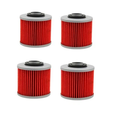 Filtro de aceite 4 piezas para Yamaha Raptor 700 700R 2006-2021 Grizzly 600 1998-2001 HF145 Foto 1 de 4