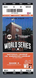 2014 WORLD SERIES KC ROYALS @ SF GIANTS FULL UNUSED BASEBALL TICKET GAME #4 - Picture 1 of 1