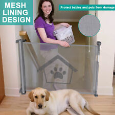 Retractable Mesh Fence Baby Pet Gate Net Cat Dog Door Safe Guard Home Divider