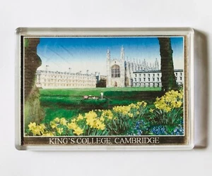 Kings College Cambridge Magnet Souvenir Travel Vintage (K17) - Picture 1 of 2