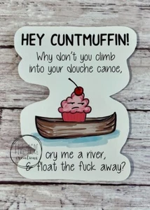 Funny Rude Sticker • Mature Swear Word Decal • Car Decal • Laptop Sticker - Picture 1 of 5