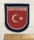 Insigne patch souvenir drapeau turc tissé violet feutre violet