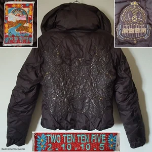 Chaqueta acolchada Biya 2-10-10-5 marrón para mujer S. Phoenix bordado con tachuelas - Imagen 1 de 23