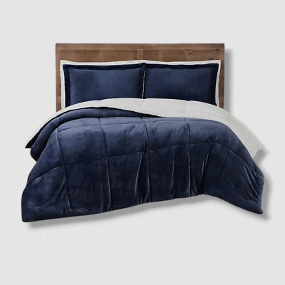 Juego de 3 edredones de poliéster tamaño completo/queen azul verdaderamente suave Foto 1 de 4