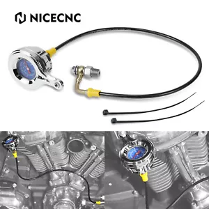 Motorcycle Oil Pressure Gauge Kit For Harley Electra Glide Standard FLHT 2017-24 - Picture 1 of 11