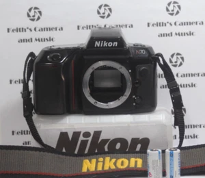 Nikon N70 35mm SLR Film Camera Body +strap & batteries Powers up NOT tested READ - Picture 1 of 21
