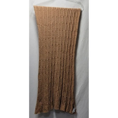 Antiguo Azul Marino Acogedor Bufanda Tejida con Cable Bronceado Talla Única Cálido Invierno Accesorio Foto 1 de 4