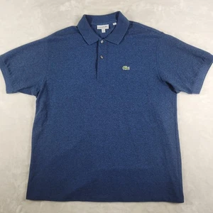 Lacoste Short Sleeve Polo Shirt Men's 2XL Blue Classic Fit Preppy Casual Comfort - Picture 1 of 8
