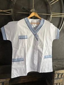 blouse de travail femme a col bleu taille 42 / XL neuve - Imagen 1 de 10