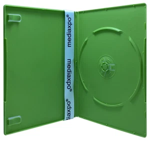 SCHLANKE einfarbig grüne Farbe einzelne DVD-Hüllen 7 mm Set - Bild 1 von 3