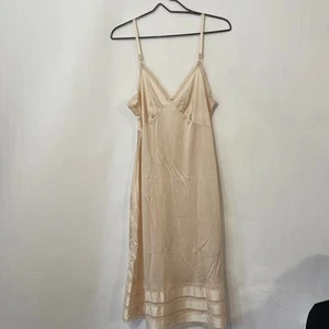 Sears Vintage Slip Womens Size 36 Bust XL Beige Knee Length Nightgown - Picture 1 of 7