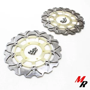 01-06 Honda CBR600F4I - *Straight* Waved Front Brake Rotors - Left Right Discs - Picture 1 of 23