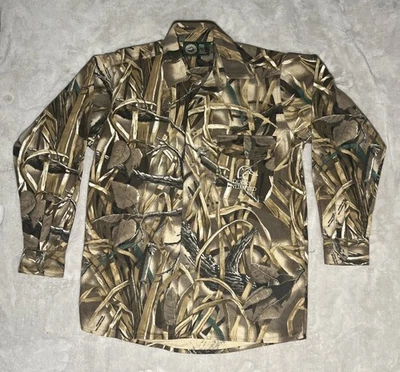 Whitewater Outdoors Ducks Unlimited Button Shirt Medium Advantage Wetlands Camo - Image 1 of 4