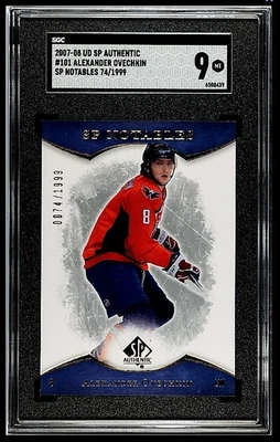 2007 UD SP Autêntico #101 Alexander Ovechkin Notables /1999 SGC 9 Estado perfeito - Imagem 1 de 2