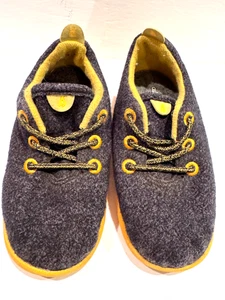 Toddler Allbirds Wool Smallbirds Lounger Shoes Charcoal Gray Yellow Toddler T10 - Picture 1 of 5