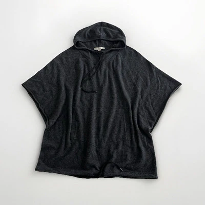 Otoño Cachemira Talla Única Pullover Tejido Poncho Suéter 100% Cachemira Gris Foto 1 de 4