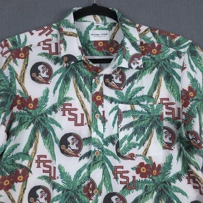 Tellum + Chop Florida State Seminoles Hawaiian Shirt Mens XL Tropical FSU - Image 1 of 4