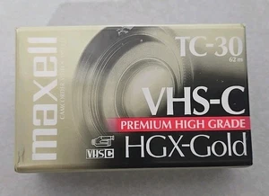 Maxell VHS-C Camcorder Videokassetten TC-30 HGX-Gold Premiumqualität versiegelt - Bild 1 von 2