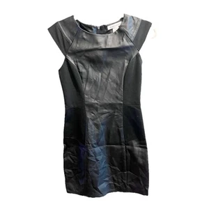 BCBGeneration schwarzes Minikleid Kunstleder S Damen Motorrad sexy Club Goth - Bild 1 von 13
