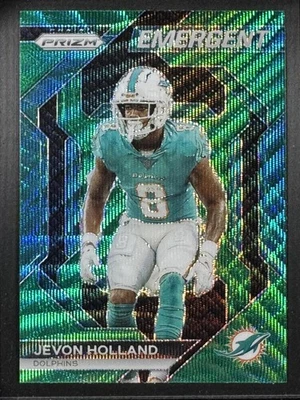 2023 Panini Prizm Emergent Prizms Green Wave #H-12 Jevon Holland Miami Dolphins - Image 1 of 2