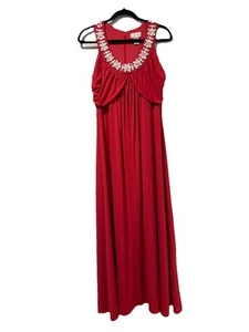 Soft Surroundings Maxi Dress Women Medium Pink Beaded Y2K Barbie Vacation Travel - Picture 1 of 7