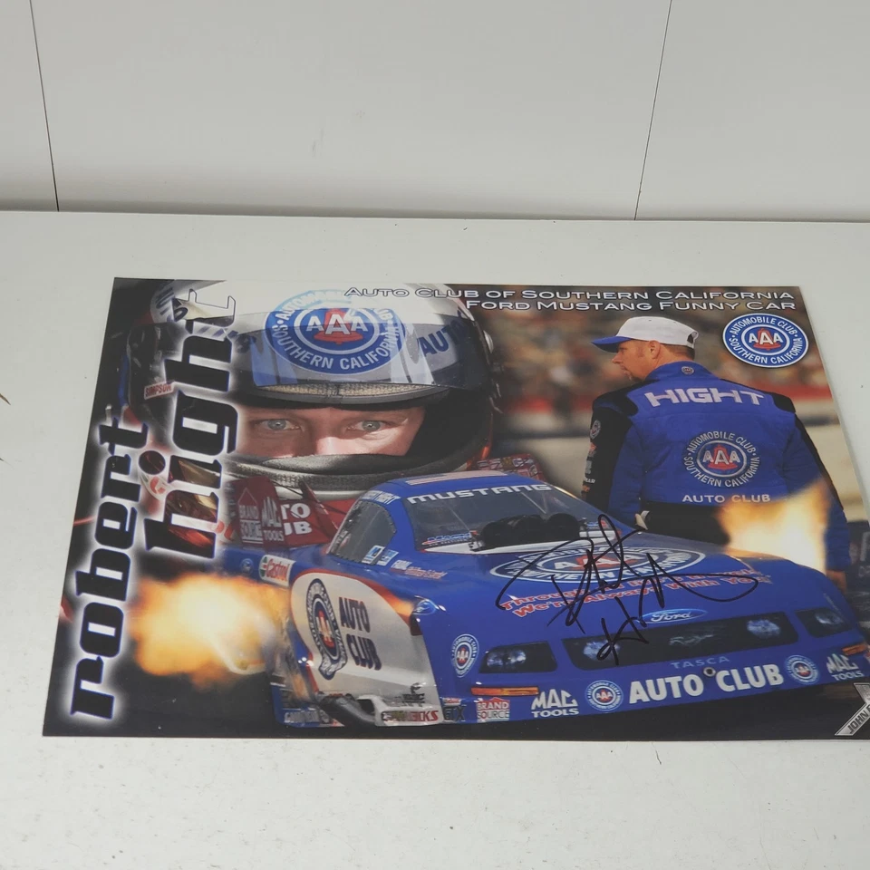 2007 Signed Robert Hight Handout Ford  Auto Club 8 x 10 John Force Racing NHRA - Image 1 of 4