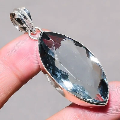 Colgante Joyería Piedras Preciosas Cuarzo Alejandrita Facetado Forma Marquesa 2.4" SR 2911 Foto 1 de 4