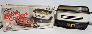 Vintage West Bend Slow Cooker  4qt  Automatic Brown Stripe Model 84114 -  Tested - Picture 1 of 20