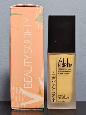 Beauty Society All Nighter Age-Defying Night Resurfacer w/ BTX 1 oz New in Box! - Image 1 of 4