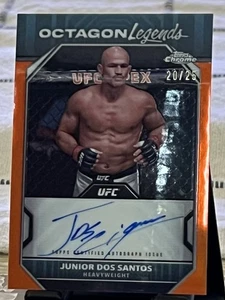 2024 Topps Chrome UFC #20 / 25 Junior dos Santos Octagon Legends Auto Orange - Picture 1 of 3