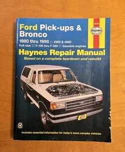 Haynes 36058 Repair Manual For Ford Bronco & F-100 F-150 F-250 F-350 1980-1996 - Bild 1 von 1