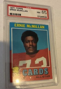 1971 Topps #161 ERNIE MCMILLAN PSA 8 Nm Mint St Louis Cardinals - Picture 1 of 3