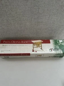 Estante de secado de pasta VillaWare No. Caja abierta vintage de 12 clavijas de madera 515 - Imagen 1 de 3