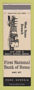 Matchbook Cover - First National Bank Rome GA - Picture 1 of 1