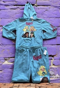 Unique Bratz Hoodie & Sweatpants Joggers Combo Blue “For Fashion” Size Small - Picture 1 of 11
