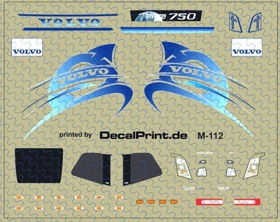 Decals 1 set  Volvo set, Logo blue No.  M-112 - 1:87 /DL46 - Image 1 of 4