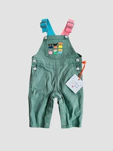 Christian Robinson x Target Baby Overalls Little People Green Unisex 3-6 M NEW - Picture 1 of 5