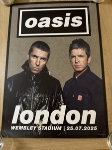 Oasis Wembley Stadium Event Poster Limited Edition 25th July - Picture 1 of 2
