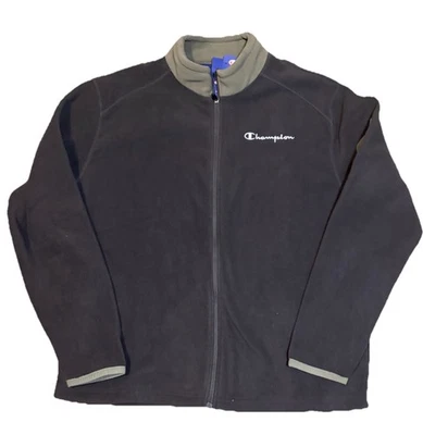 Casaco quente Champion masculino XL zíper completo verde atlético desgaste autêntico - Imagem 1 de 3
