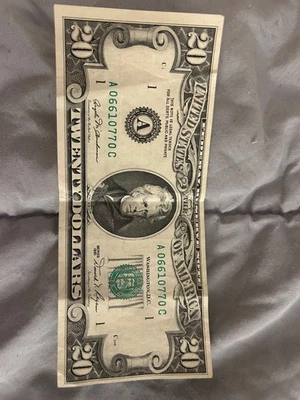 1981 20 dollar bill. The product is a circulated 1981 $20 bill from the Federal  - Image 1 of 2