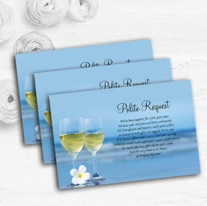 Personalisierte Wein am Strand Hochzeitsgeschenk Bargeldwunsch Geld Gedicht Karten - Bild 1 von 1